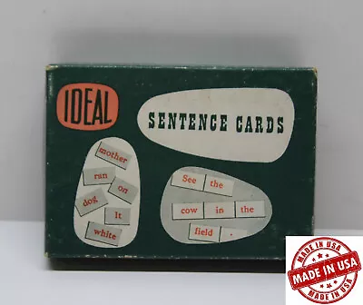 Vintage IDEAL Parent Teacher Aids  Sentence & Word Flash Cards - Made In USA • $17.95