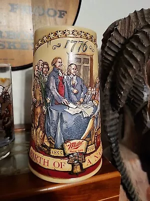 Miller Lite 1991 BIRTH OF  A NATION Beer STEIN CONSTITUTION BEER 61753 • $20