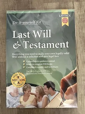 £15.50 • Buy LAWPACK. Last Will & Testament. Do-it-yourself Kit. New In Original Package.