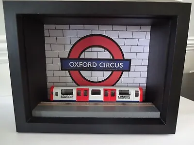 Diecast London Underground Tube Train Presented In A Black Frame • £42.99