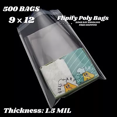 500 9x12 1.5 Mil Bags Resealable Clear Suffocation Warning Poly OPP Baggies Bag • $34.90