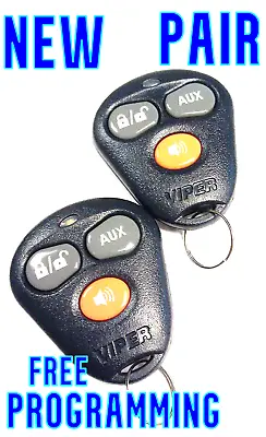 New 2x Pair Oem Viper Remote Start Fob Orange 3 Button Ezsdei474v 473v Alarm • $34.77