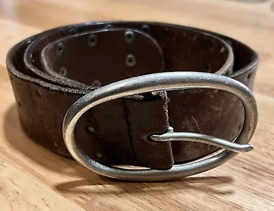 J Crew Brown Leather Belt Womens Genuine England Leather  52219  30  • $14.98