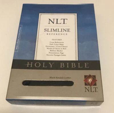 NLT Holy Bible Slimline Bonded Leather Black  Tyndale Mint Condition • $65.12