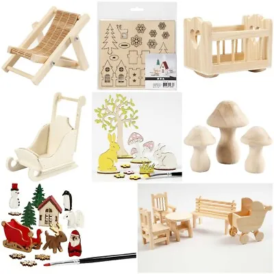 $3.37 • Buy Miniature Homes Furniture Figures Xmas Tree Animal Sets Paint Project Choose
