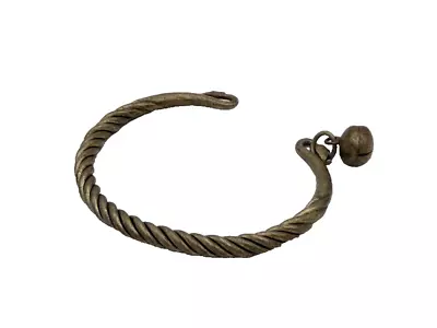 BR567 Victorian Brass Twisted Bell Cuff Bracelet • $45