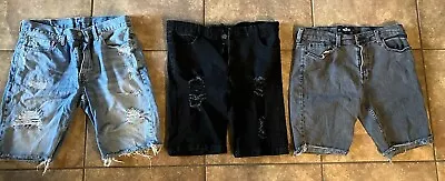 3 Men's Distressed Shorts Size 36 (Levi HollisterJeans Wear Brands) Pre-owned • $15