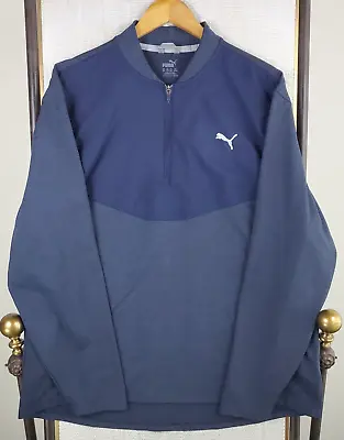 PUMA Mens Size 2XL Performance 1/4 Zip Windbreaker Pullover Jacket Windshirt • $74.10