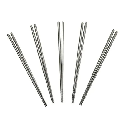 5 Pairs Chopsticks Reusable Cooking Metal Chopsticks 9 Inches • $9.50