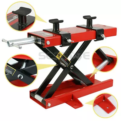 Motorcycle Dirt Bike ATV Scissor Center Jack Mini Lift Crank Floor Stand 1100 LB • $52.58