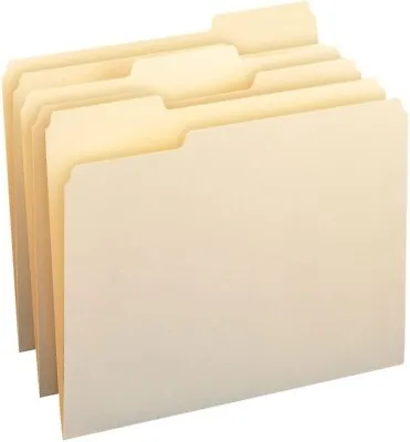 (100) File Folders 1/3-Cut Tab Legal Size Manila • $14.99