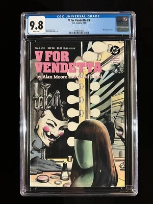 $229.99 • Buy V For Vendetta #1 CGC 9.8 (1988) - Wraparound Cover