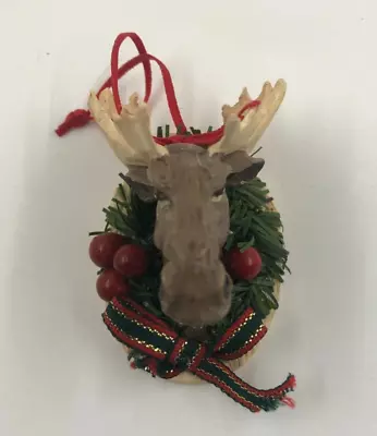 Mounted Moose Head Ornament Decorated For Christmas • $7.95