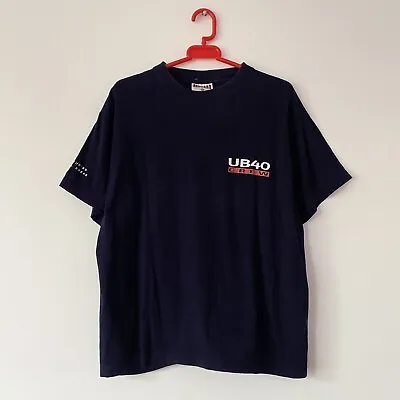 Vintage UB40 1999 World Tour Crew T-Shirt Access All Areas Size Medium Navy • £38.99