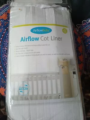 Nice Airflow 4 Sided Cot Mesh Liner35cmwhitevgc • £9.99