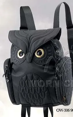 Owl Ladies BLACK 3D Backpack MORN CREATIONS Small Bag Legend • $104.99