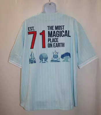 Walt Disney World Baseball Jersey For Men Allover Pin Striped SOLD OUT Sz XL NWT • $134.77