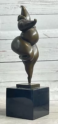 Signed Milo BRONZE NUDE WOMAN FIGURE ABSTRACT MODERN ART MARBLE BASE • $249