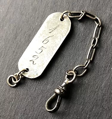 Antique Silver Watch Fob Numbered 1652 • $9.99