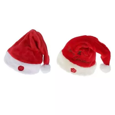 Electric Christmas Hat Velvet Music Santa Claus Hat Singing Dancing Santa Hat • £15.28