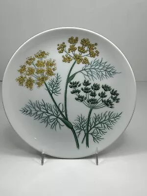 Horchow Botanical Herb Seed Salad Plate Fennel Replacement Has A Chip READ!! • $10.99