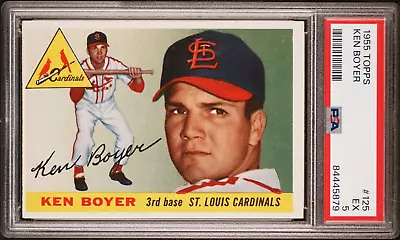 1955 Topps KEN BOYER ROOKIE #125 *PSA 5 EX* St. Louis Cardinals HOF • $99.95