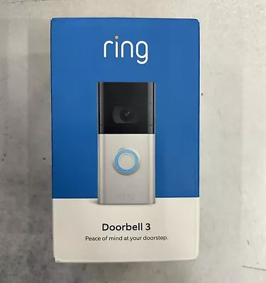 BRAND NEW Ring Video Doorbell 3 Satin Nickel FAST FREE SHIPPING • $76.95