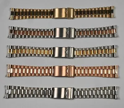 £24.95 • Buy 20mm President Solid Links Curved End For Rolex Watch Bracelet Strap Replacement