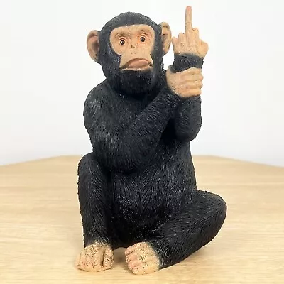 Monkey Ornament 18.5cm Rude Swearing Middle Finger Cheeky Figurine Animal Gift • £20