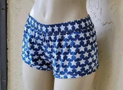 VIctoria Secret Blue Stars Sleep Lounge Shorts Size Small • $18.95