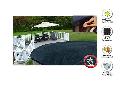 Round Deluxe Reversible Above-Ground Swimming Pool Winter Cover (Various Sizes)  • $49.99
