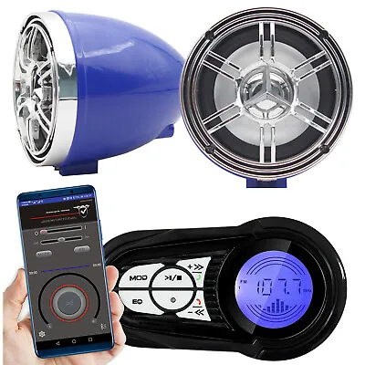 UTV ATV WAKEBOARD Waterproof Marine Speakers Bluetooth Audio Amplifier Speaker • £45.59