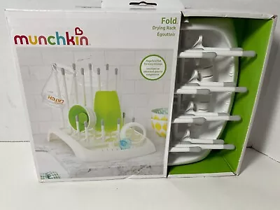 Munchkin Fold Drying Rack For Baby Bottles White With Gray Tips Brand New • $16.49