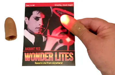 WONDER LITE MAGIC LIGHT THUMB TIPS Pair Finger Appearing Magician Red LED D Toy • $15.89