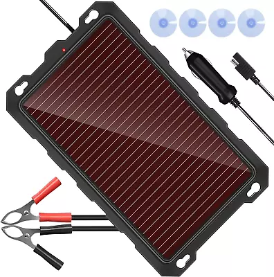 Battery Charger Solar Powered Panel For Car Dump Trailer Boat Marine 12 Volt NEW • $41.99