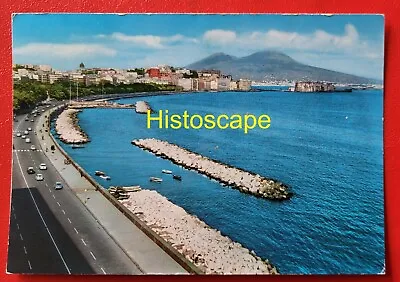 Postcard Used - Caracciola Street And Vesuvius Napoli Italy • £2.24