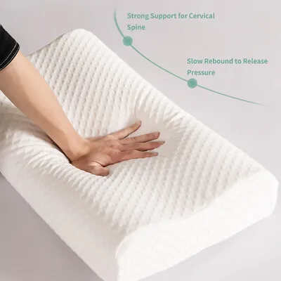 Memory Foam Pillows Cervical Orthopedic Bed Deep Sleep Neck Pillow Prime Soft  • £11.99