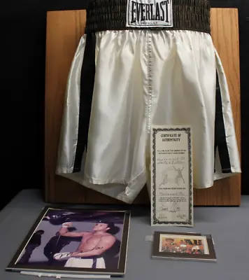 Muhammad Ali Signed Everlast Boxing Trunks & Photo W/ CoA Certified Auto Display • $499.95