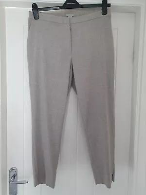 Pale Grey/Oatmeal Ankle Grazer Trousers From H&M Size 42/14 • £5.50