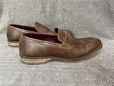 Mezlan Penny Loafers Dress Shoes Men's Size 14M Brown Leather Slip On • $81.69