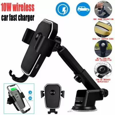 Wireless Fast Charging Car Charger Mount Holder Stand 2 In 1 For Cell Phone USA • $13.49