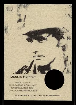 #TN0338 DENNIS HOPPER 1971 Penny Collector Coin Card • $6.99