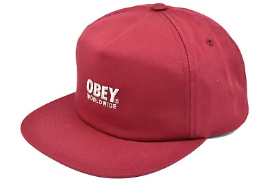 Obey Portland Snapback Cap - Tint Red - 100% Authentic • $49.95