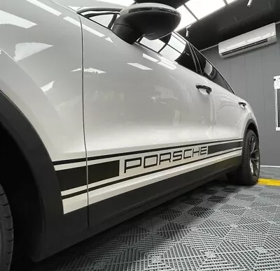 $60 • Buy Porsche Cayenne 2012-2023  Triple Stripe Door Decal Set Vinyl Turbo GTS Newest