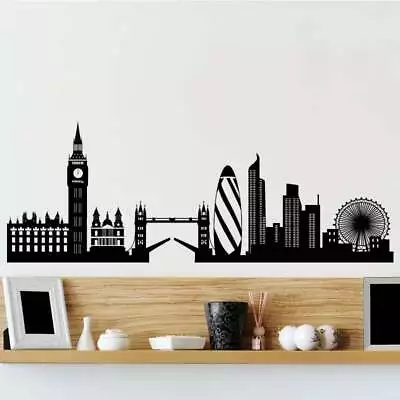 London Skyline With Tower Bridge Wall Sticker Decal Transfer Home Matt Vinyl UK • £14.70