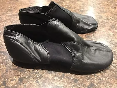 $17.99 • Buy Capezio Black Leather Slip On Jazz Shoes Size 9 Dance