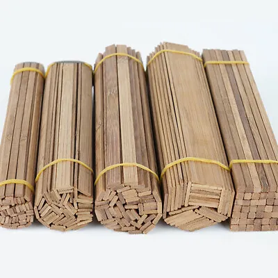$5.95 • Buy 10PCS Bamboo Rods Wood Sticks Wooden Unfinished Building Material Craft Hobby
