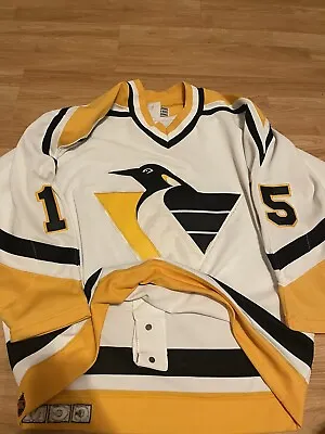 $200 • Buy CCM Mceachern Authentic Pittsburgh Penguins Robo Pen NHL Hockey Jersey White 44