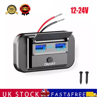 Fast Dual QC3.0 USB Charger For Car Campervan Caravan Motorhome Socket Adapter • £8.49