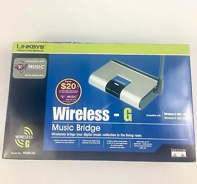 Linksys Wireless-G Wireless Bridge Made Cisco Systens WMB54G- Brand New Open Box • $42.26